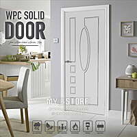 2D Solid WPC Bathroom Door SB2DD1009