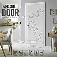 2D Solid WPC Bathroom Door SB2DD1011