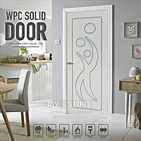 2D Solid WPC Bathroom Door SB2DD1013
