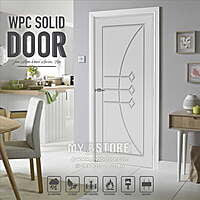 2D Solid WPC Bathroom Door SB2DD1020