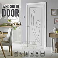 2D Solid WPC Bathroom Door SB2DD1049
