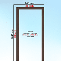 PerfectFit Bathroom Door Frame Solutions (3 X 2 Inch) Single Patam / Step / Beam