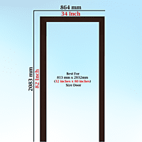 PerfectFit Bedroom Door Frame Solutions (5 X 2.5 Inch) Single Patam / Step / Beam
