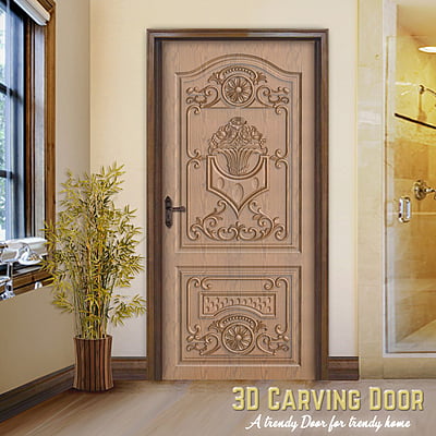 3D Relief Carved Doors SBRCD0007