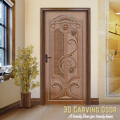 3D Relief Carved Doors SBRCD0017