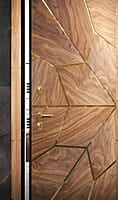Luxury HDHMR Profile Door with Brass Inlay and High Gloss Deco Paint Finish Luxury HDHMR Profile Door with Brass Inlay and High Gloss Deco Paint Finish