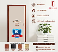 2D Solid WPC Bathroom Door SB2DD1004