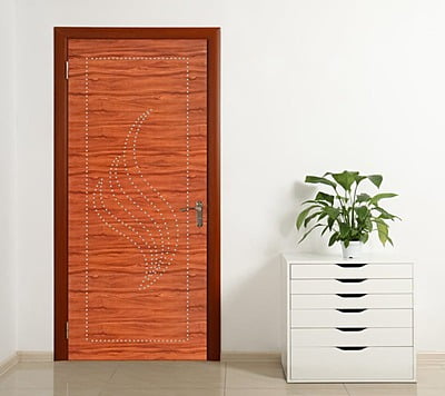 Luminous Crystal Inlay Door – Modern Elegance | BDMCD007 | Bharat Door Nirman