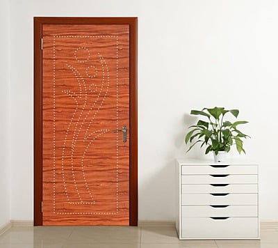 Luminous Crystal Inlay Door – Modern Elegance | BDMCD008 | Bharat Door Nirman
